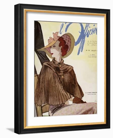 L'Officiel, July 1936 - A La Reigne d'Angleterre-Lbenigni-Framed Art Print