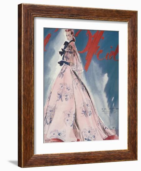 L'Officiel, July 1939 - Balenciaga-Lbenigni-Framed Art Print