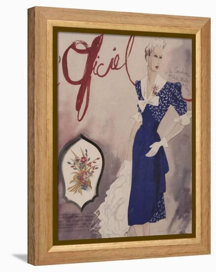 L'Officiel, July 1942 - Nina Ricci, Van Cleef et Arpels-Lbenigni-Framed Stretched Canvas