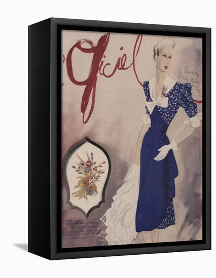 L'Officiel, July 1942 - Nina Ricci, Van Cleef et Arpels-Lbenigni-Framed Stretched Canvas