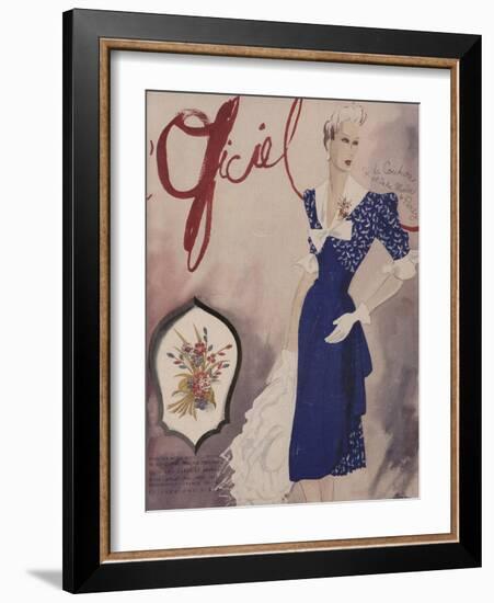 L'Officiel, July 1942 - Nina Ricci, Van Cleef et Arpels-Lbenigni-Framed Art Print