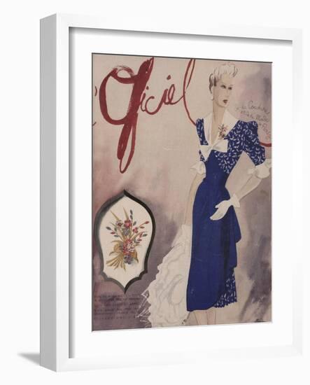 L'Officiel, July 1942 - Nina Ricci, Van Cleef et Arpels-Lbenigni-Framed Art Print