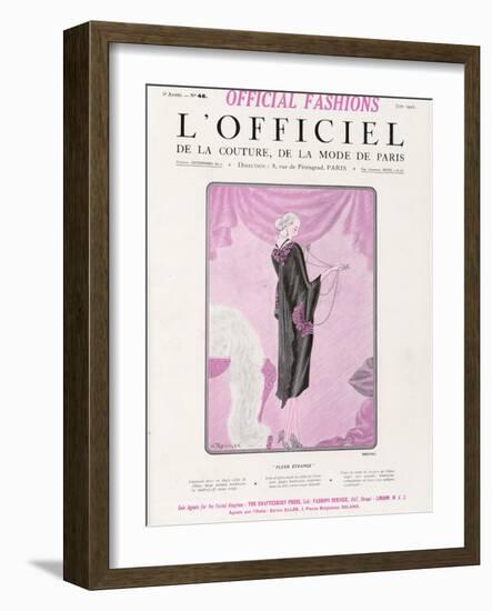 L'Officiel, June 1925 - Fleur Étrange-Drecoll-Framed Art Print