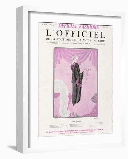 L'Officiel, June 1925 - Fleur Étrange-Drecoll-Framed Art Print