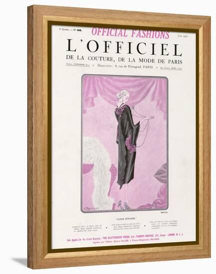 L'Officiel, June 1925 - Fleur Étrange-Drecoll-Framed Stretched Canvas