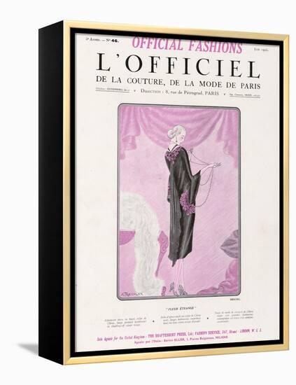 L'Officiel, June 1925 - Fleur Étrange-Drecoll-Framed Stretched Canvas