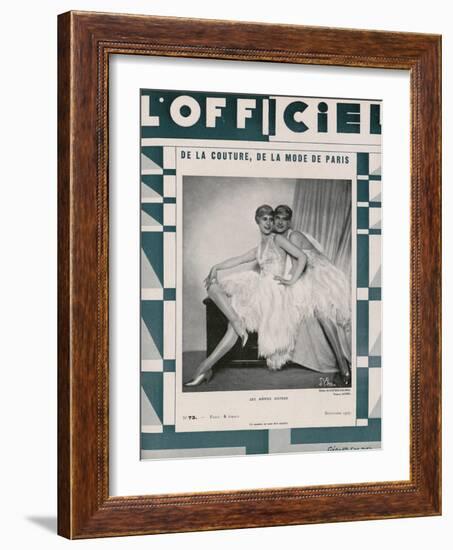 L'Officiel, June 1927 - Une Des Sisters G. en Robe de Worth-Madame D'Ora & Jean Dunand-Framed Art Print