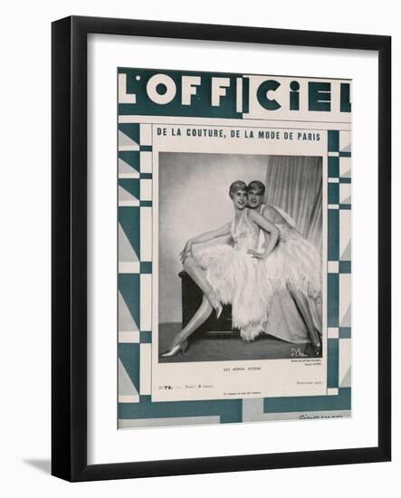 L'Officiel, June 1927 - Une Des Sisters G. en Robe de Worth-Madame D'Ora & Jean Dunand-Framed Art Print