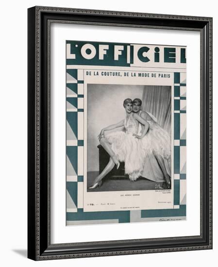 L'Officiel, June 1927 - Une Des Sisters G. en Robe de Worth-Madame D'Ora & Jean Dunand-Framed Art Print