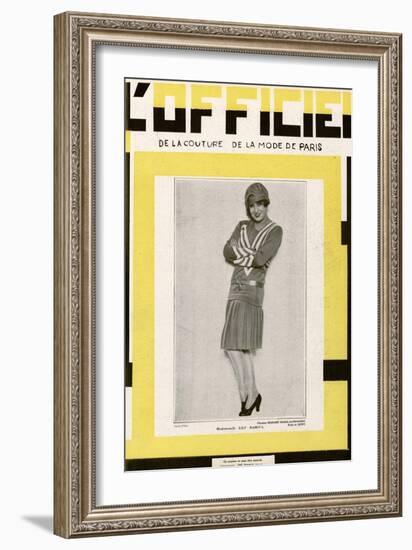 L'Officiel, June 1928 - Mlle Lily Damita-Madame D'Ora-Framed Art Print