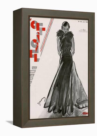 L'Officiel, June 1932 - Création Chanel-Drian-Framed Stretched Canvas