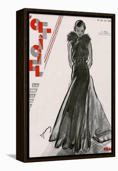 L'Officiel, June 1932 - Création Chanel-Drian-Framed Stretched Canvas