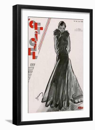 L'Officiel, June 1932 - Création Chanel-Drian-Framed Premium Giclee Print