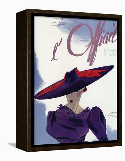 L'Officiel, June 1936 - Le Monnier-Lbenigni-Framed Stretched Canvas