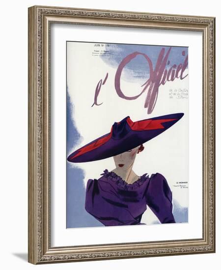 L'Officiel, June 1936 - Le Monnier-Lbenigni-Framed Art Print