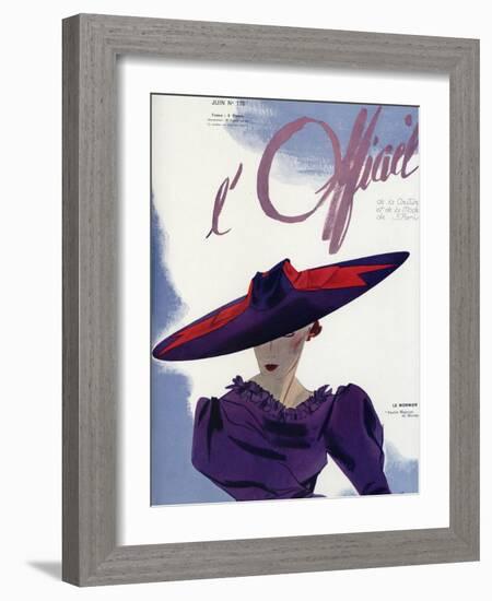 L'Officiel, June 1936 - Le Monnier-Lbenigni-Framed Art Print