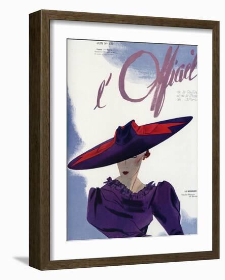 L'Officiel, June 1936 - Le Monnier-Lbenigni-Framed Art Print