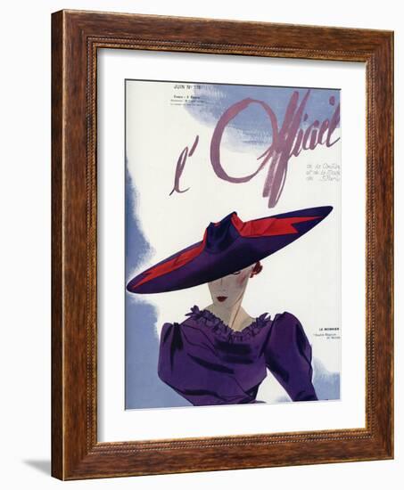 L'Officiel, June 1936 - Le Monnier-Lbenigni-Framed Art Print