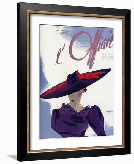 L'Officiel, June 1936 - Le Monnier-Lbenigni-Framed Art Print