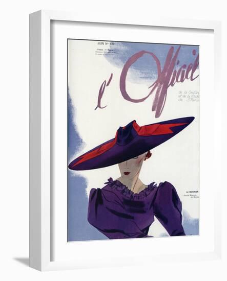 L'Officiel, June 1936 - Le Monnier-Lbenigni-Framed Art Print