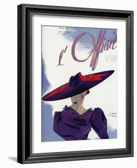 L'Officiel, June 1936 - Le Monnier-Lbenigni-Framed Art Print