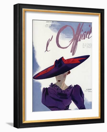 L'Officiel, June 1936 - Le Monnier-Lbenigni-Framed Art Print