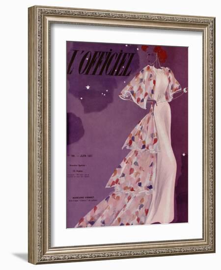 L'Officiel, June 1937 - Madeleine Vionnet-Lbenigni-Framed Art Print