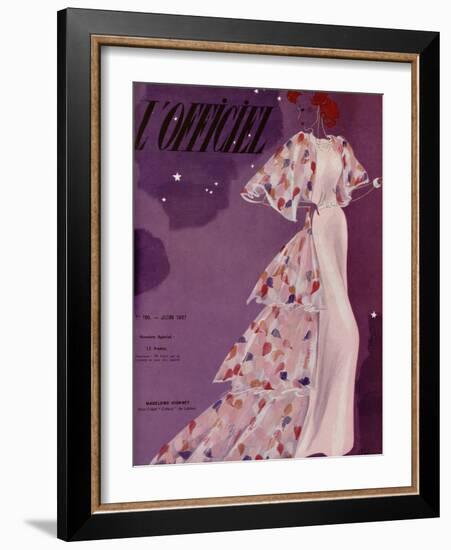 L'Officiel, June 1937 - Madeleine Vionnet-Lbenigni-Framed Art Print