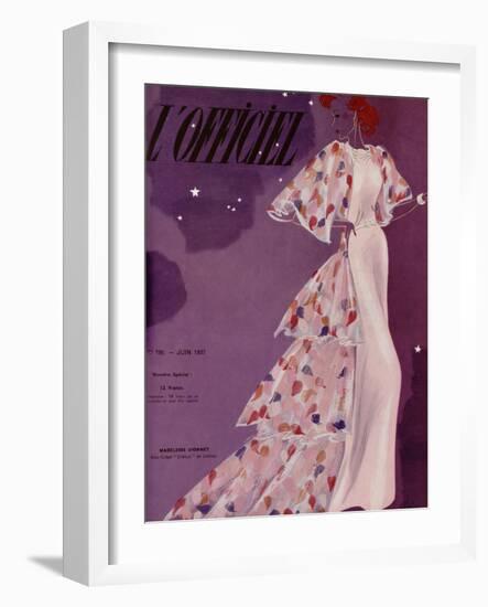 L'Officiel, June 1937 - Madeleine Vionnet-Lbenigni-Framed Art Print