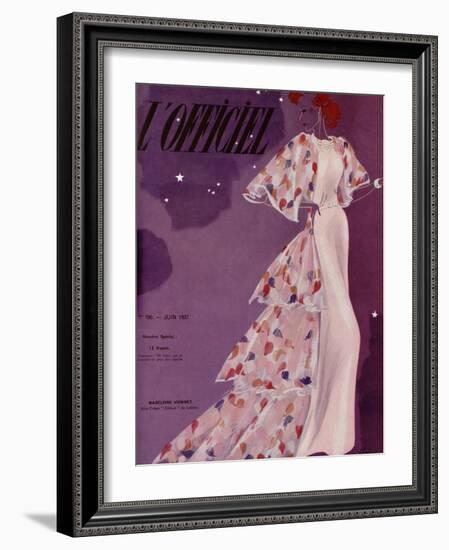 L'Officiel, June 1937 - Madeleine Vionnet-Lbenigni-Framed Art Print