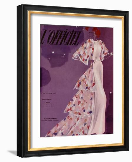 L'Officiel, June 1937 - Madeleine Vionnet-Lbenigni-Framed Art Print