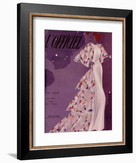 L'Officiel, June 1937 - Madeleine Vionnet-Lbenigni-Framed Premium Giclee Print