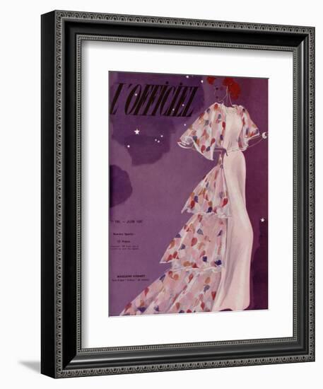 L'Officiel, June 1937 - Madeleine Vionnet-Lbenigni-Framed Premium Giclee Print