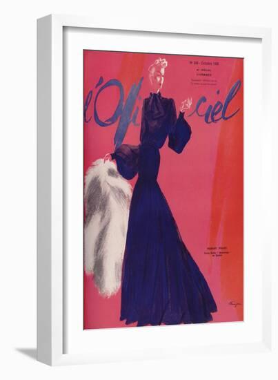 L'Officiel, June 1938 - Madeleine Vionn-Lbenigni-Framed Art Print