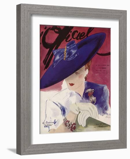 L'Officiel, June 1939 - Rose Valois-Lbenigni-Framed Art Print