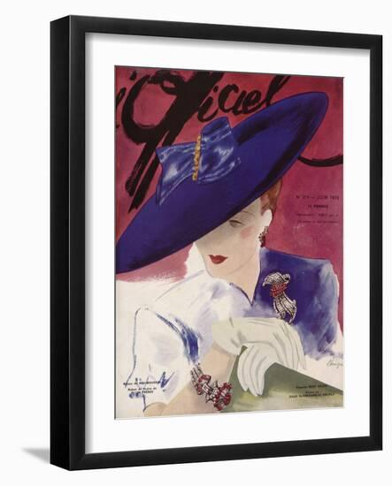 L'Officiel, June 1939 - Rose Valois-Lbenigni-Framed Art Print