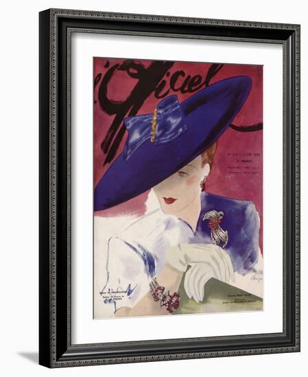 L'Officiel, June 1939 - Rose Valois-Lbenigni-Framed Art Print