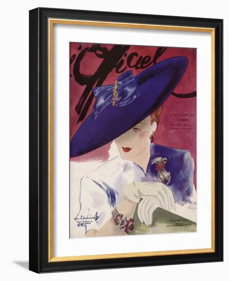 L'Officiel, June 1939 - Rose Valois-Lbenigni-Framed Art Print