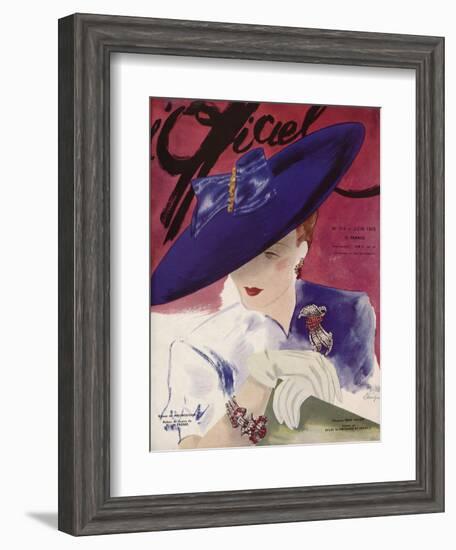 L'Officiel, June 1939 - Rose Valois-Lbenigni-Framed Art Print