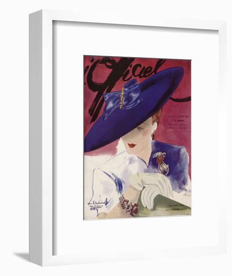 L'Officiel, June 1939 - Rose Valois-Lbenigni-Framed Art Print