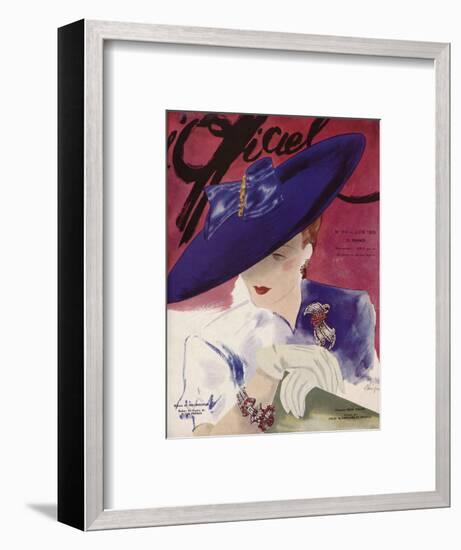 L'Officiel, June 1939 - Rose Valois-Lbenigni-Framed Art Print