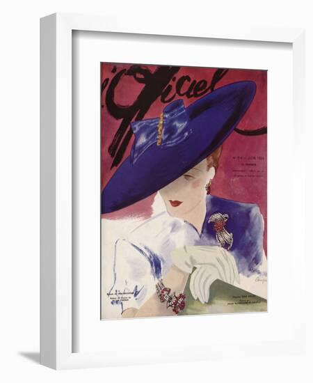 L'Officiel, June 1939 - Rose Valois-Lbenigni-Framed Art Print