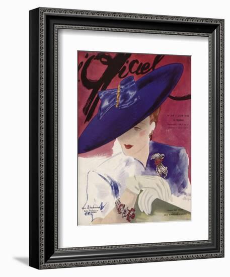 L'Officiel, June 1939 - Rose Valois-Lbenigni-Framed Art Print