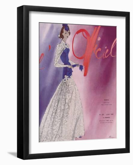 L'Officiel, June 1940 - Worth-Lbenigni-Framed Art Print