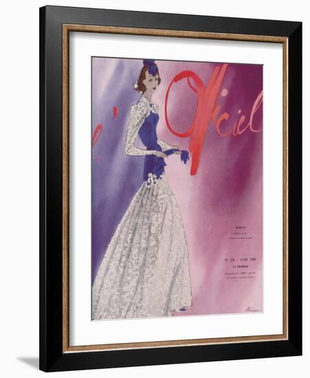 L'Officiel, June 1940 - Worth-Lbenigni-Framed Art Print