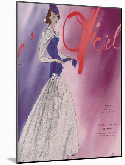 L'Officiel, June 1940 - Worth-Lbenigni-Mounted Art Print