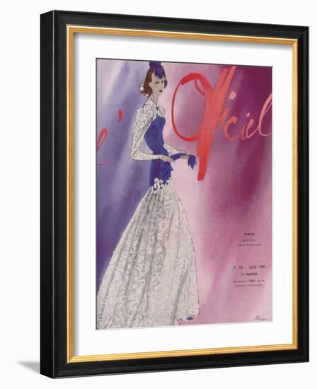 L'Officiel, June 1940 - Worth-Lbenigni-Framed Art Print