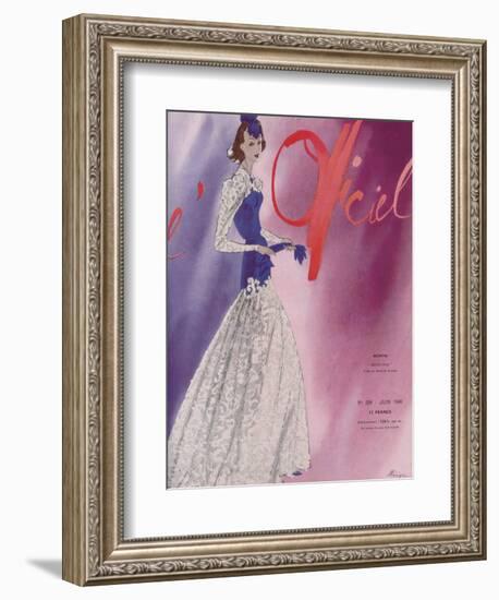 L'Officiel, June 1940 - Worth-Lbenigni-Framed Premium Giclee Print