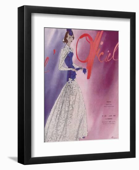 L'Officiel, June 1940 - Worth-Lbenigni-Framed Premium Giclee Print