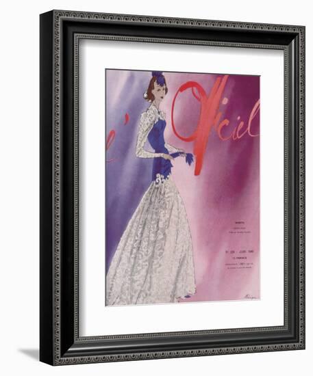 L'Officiel, June 1940 - Worth-Lbenigni-Framed Premium Giclee Print